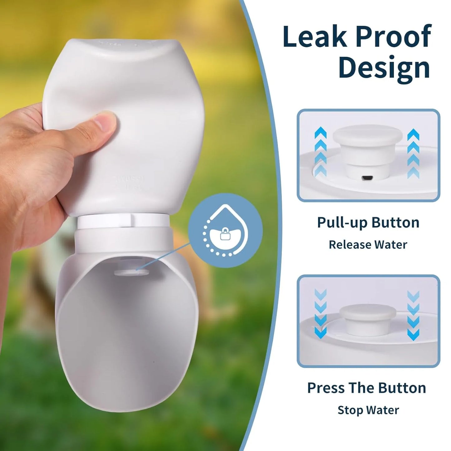HydraPup™ – Leak-Proof | Compact | Easy Travel | Water Bottle for Dogs