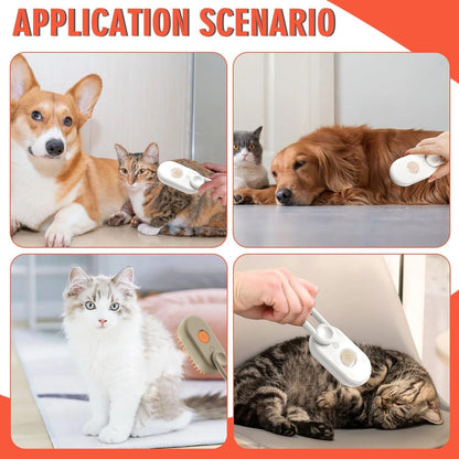 PuffBrush™ Pet Steam Brush – Comb, Massage & Bathe in One Go