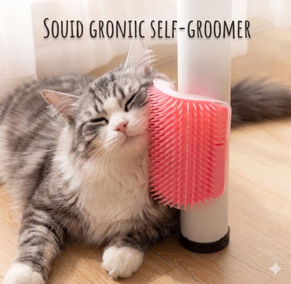 SelfGroomer™ – Self Grooming Corner Brush | Massage + Fur Removal | Keeps PetsHappy & Relaxed