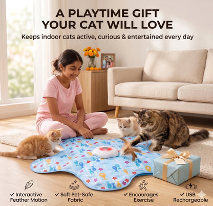 HuntCircuit™ – Interactive Cat Hunt Toy | Moving Feather Chase | Keeps Indoor Cats Active & Entertained