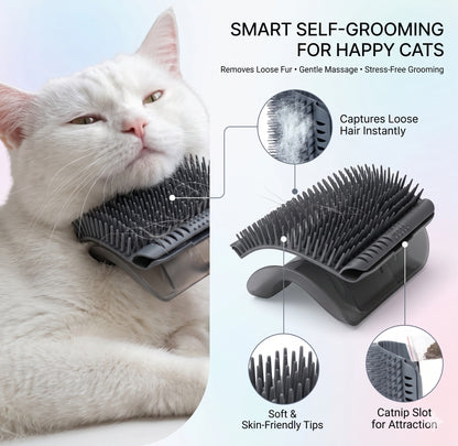 SelfGroomer™ – Self Grooming Corner Brush | Massage + Fur Removal | Keeps PetsHappy & Relaxed