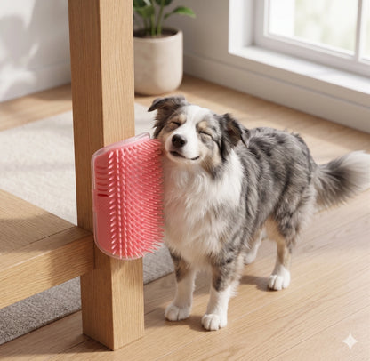 SelfGroomer™ – Self Grooming Corner Brush | Massage + Fur Removal | Keeps PetsHappy & Relaxed