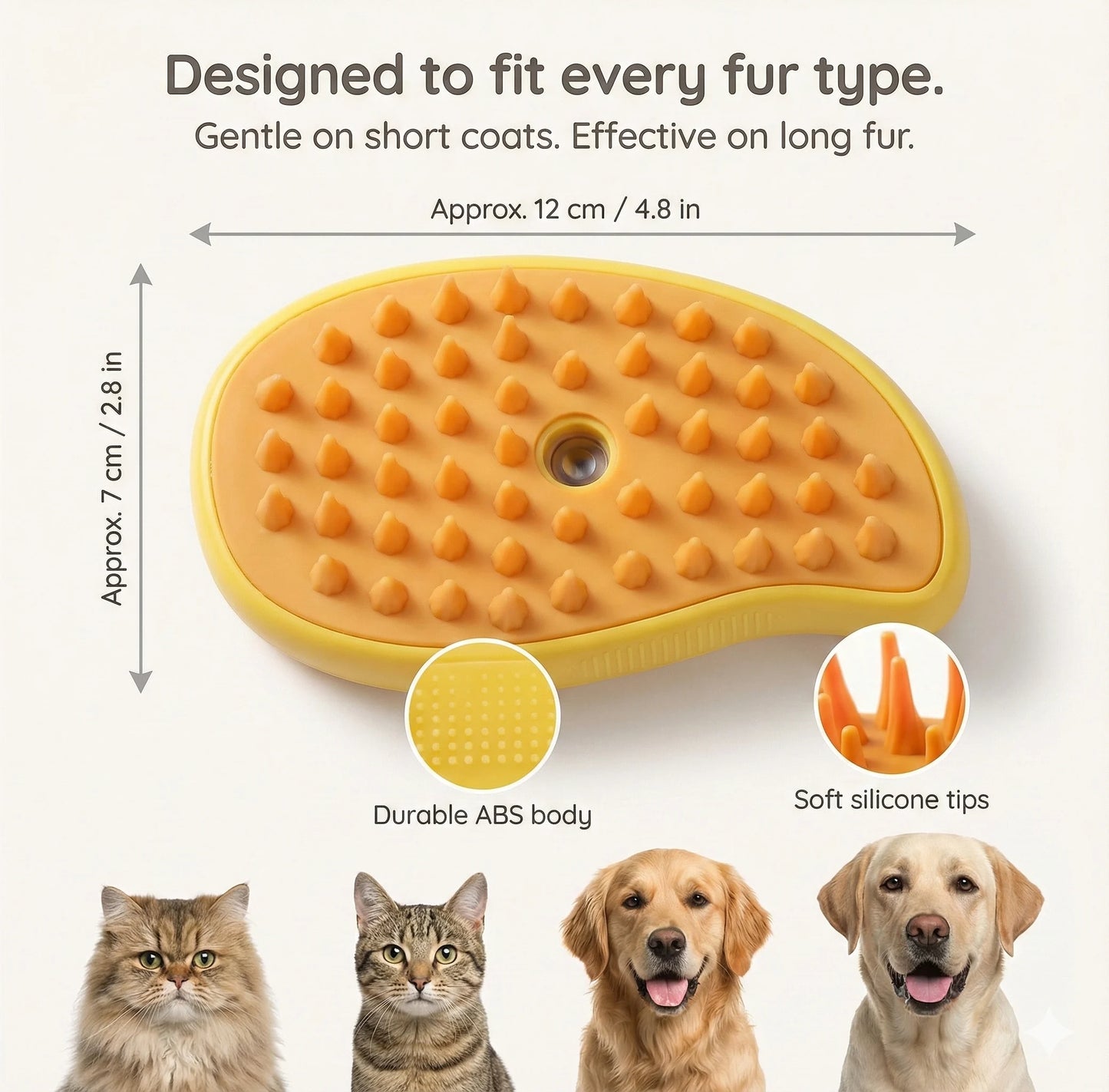 PetSpa™ Brush – Grooming Brush | Spa-Like Grooming |Pets Message
