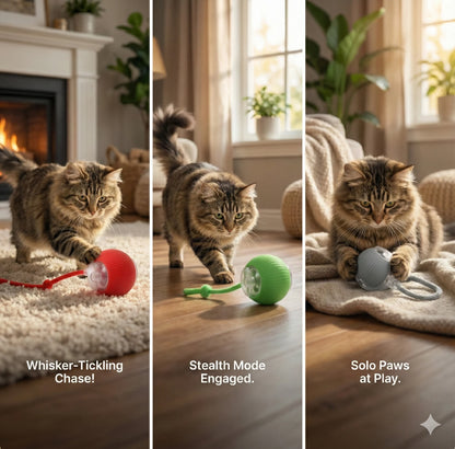 PawRoller™ – The Ultimate Auto-Moving Chase Ball for Cats & Dogs