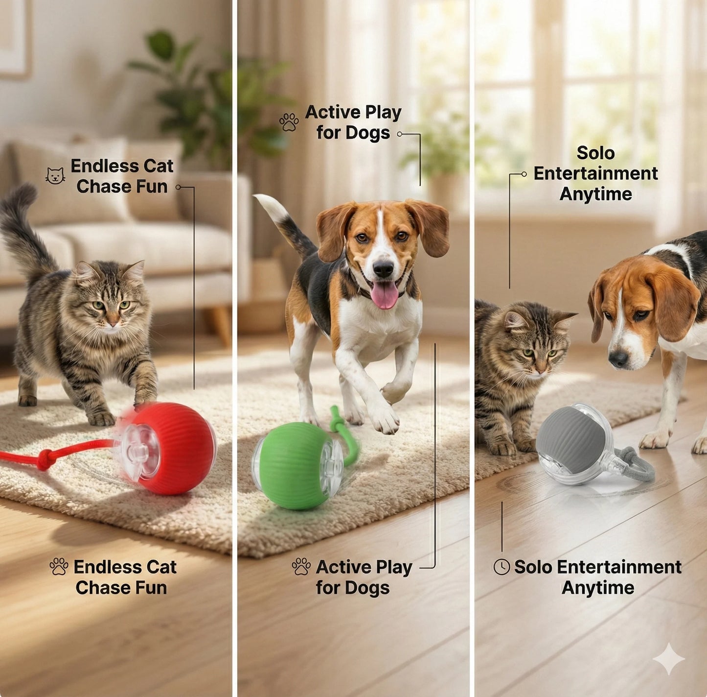 PawRoller™ – The Ultimate Auto-Moving Chase Ball for Cats & Dogs